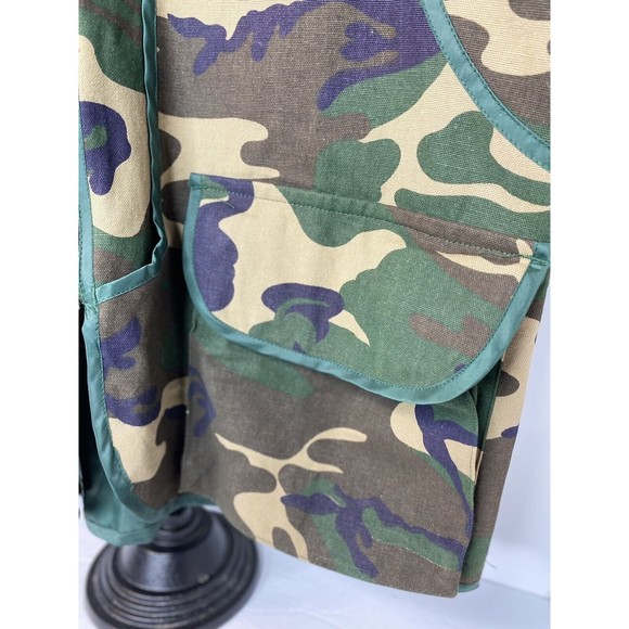 Vintage Game Winner Sportswear Camo Shooting Vest with Game Pouch XL 38-40 - Picture 13 of 16